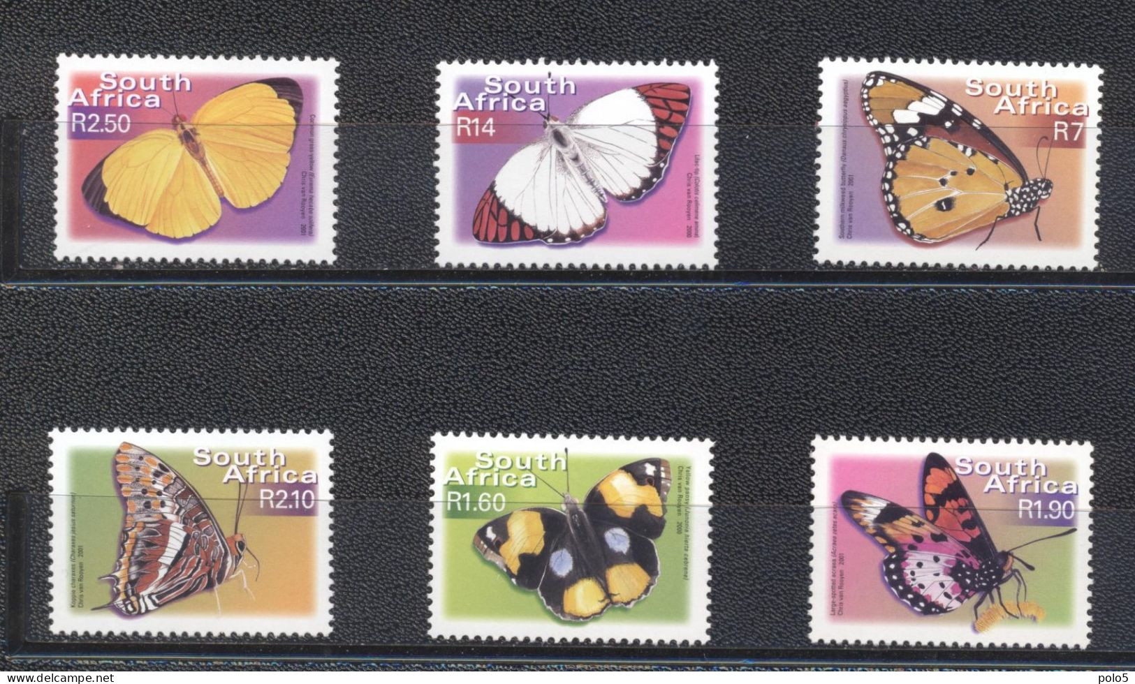 RSA 2001- Butterflies Set(6 V) - Ungebraucht