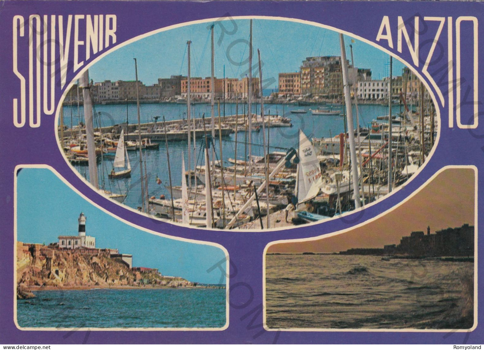 CARTOLINA  C3 ANZIO,ROMA,LAZIO-SOUVENIR-SPIAGGIA,MARE,SOLE,VACANZA,LUNGOMARE,BARCHE A VELA,BELLA ITALIA,VIAGGIATA 1978 - Teramo