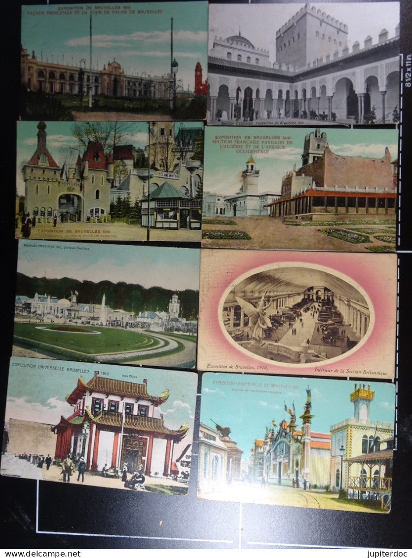 Lot de 60 CPA de l'Exposition de Bruxelles en 1910