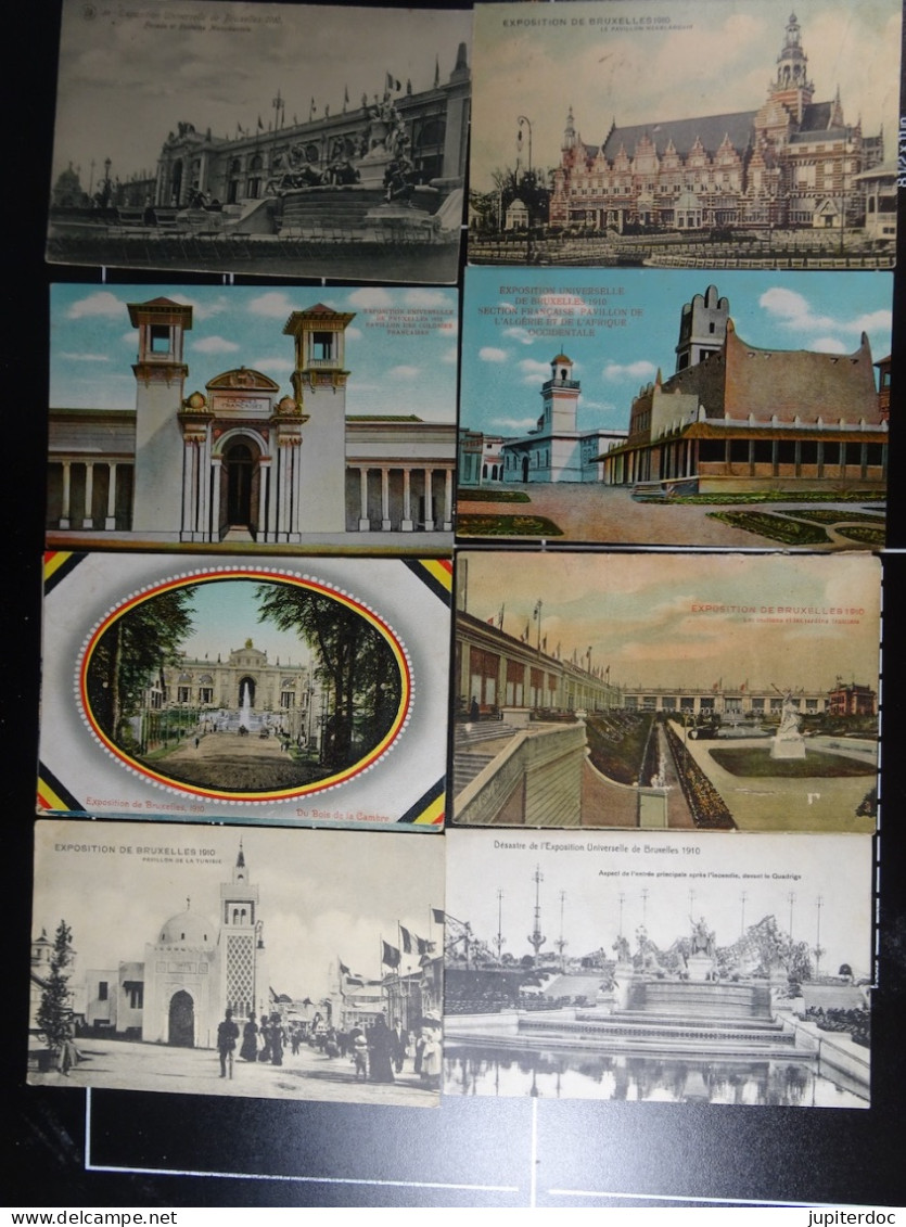 Lot de 60 CPA de l'Exposition de Bruxelles en 1910