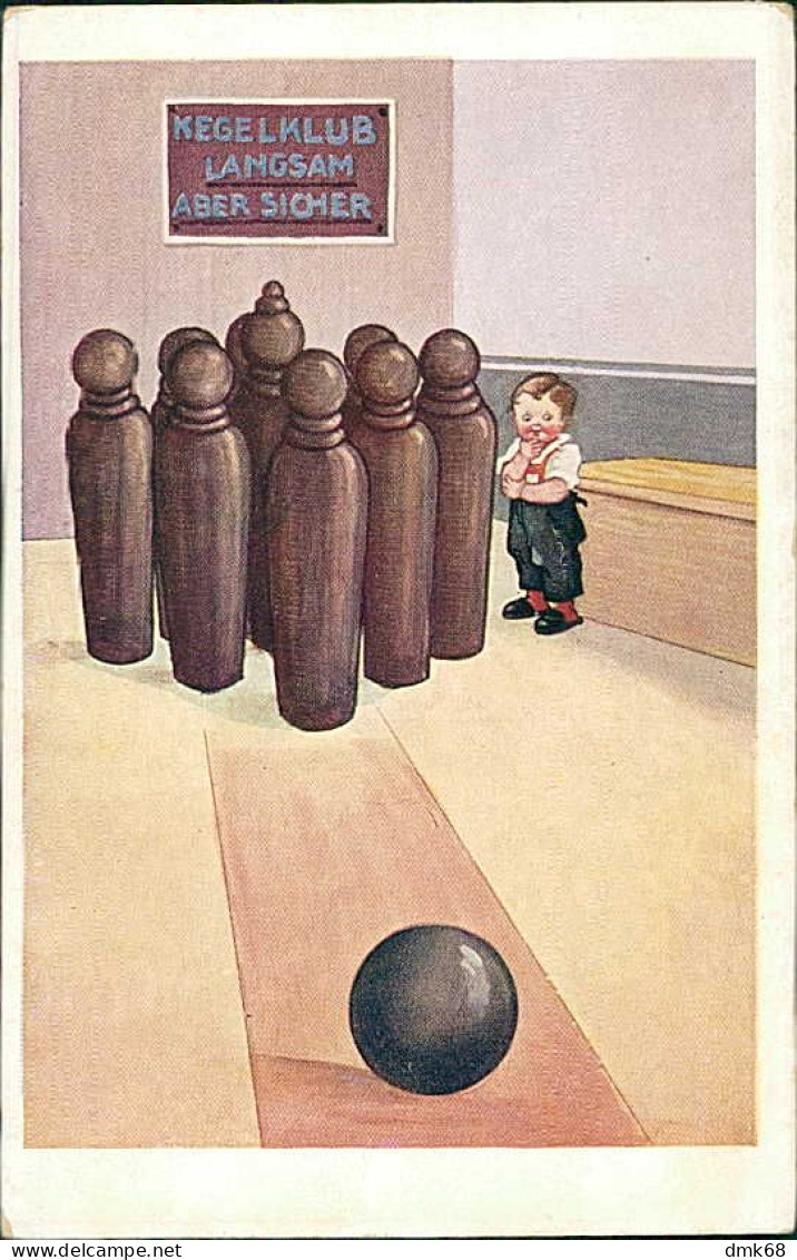 W.S.S.B. 1910s POSTCARD - KIDS & BOWLING - N. 5884 (5431) - Feiertag, Karl