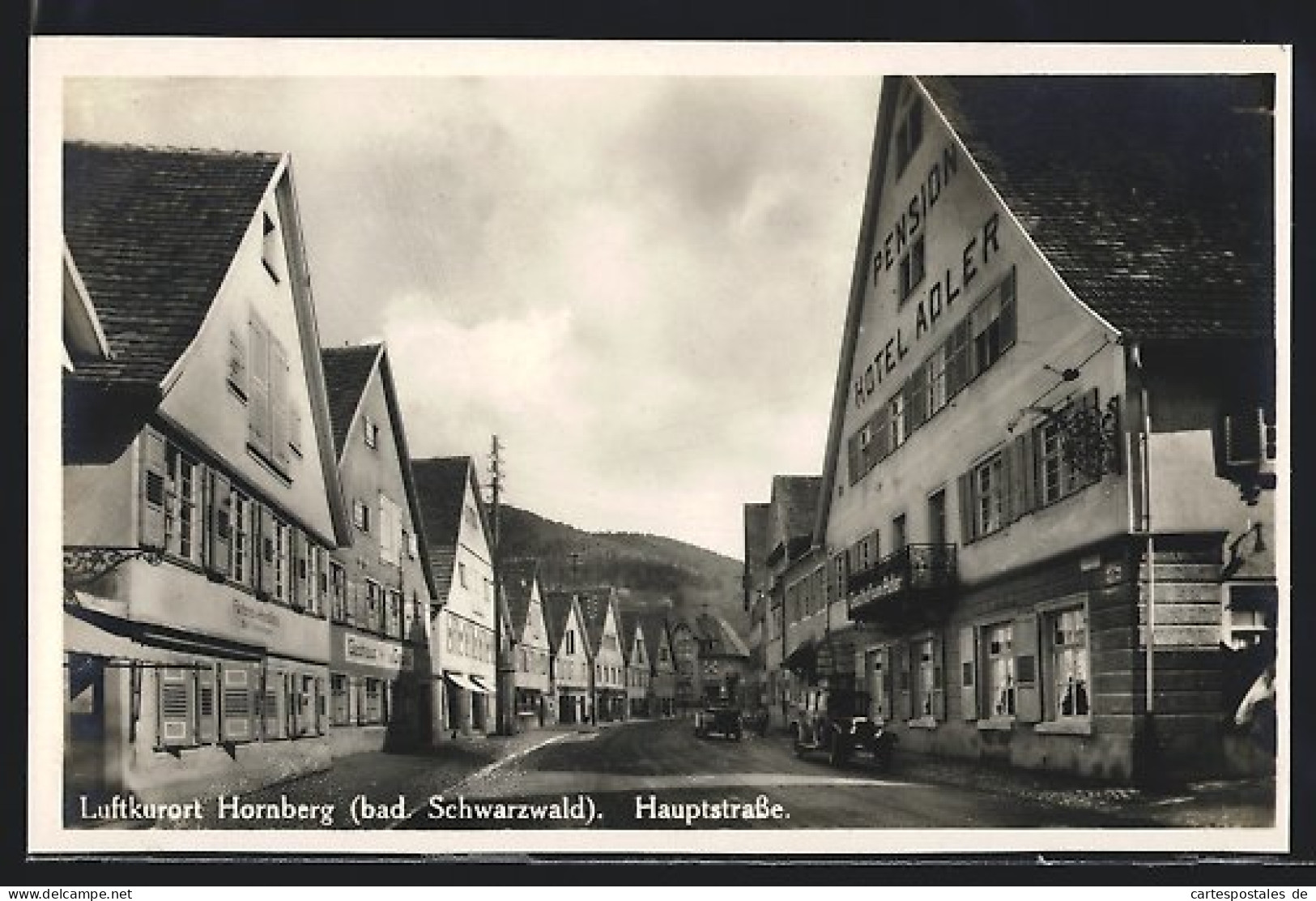 AK Hornberg / Baden, Hauptstrasse Mit Hotel Adler  - Hornberg