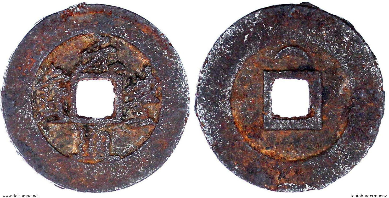 3 Cash Eisen 1078/1085. Yuan Feng Tong Bao/Halbmond. Sehr Schön. Hartill 16.256. - Chine