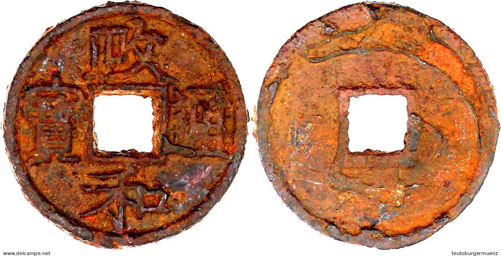 3 Cash Eisen 1111. Zheng He Tong Bao In Li-Schrift. Sehr Schön. Hartill 16.451. - Chine
