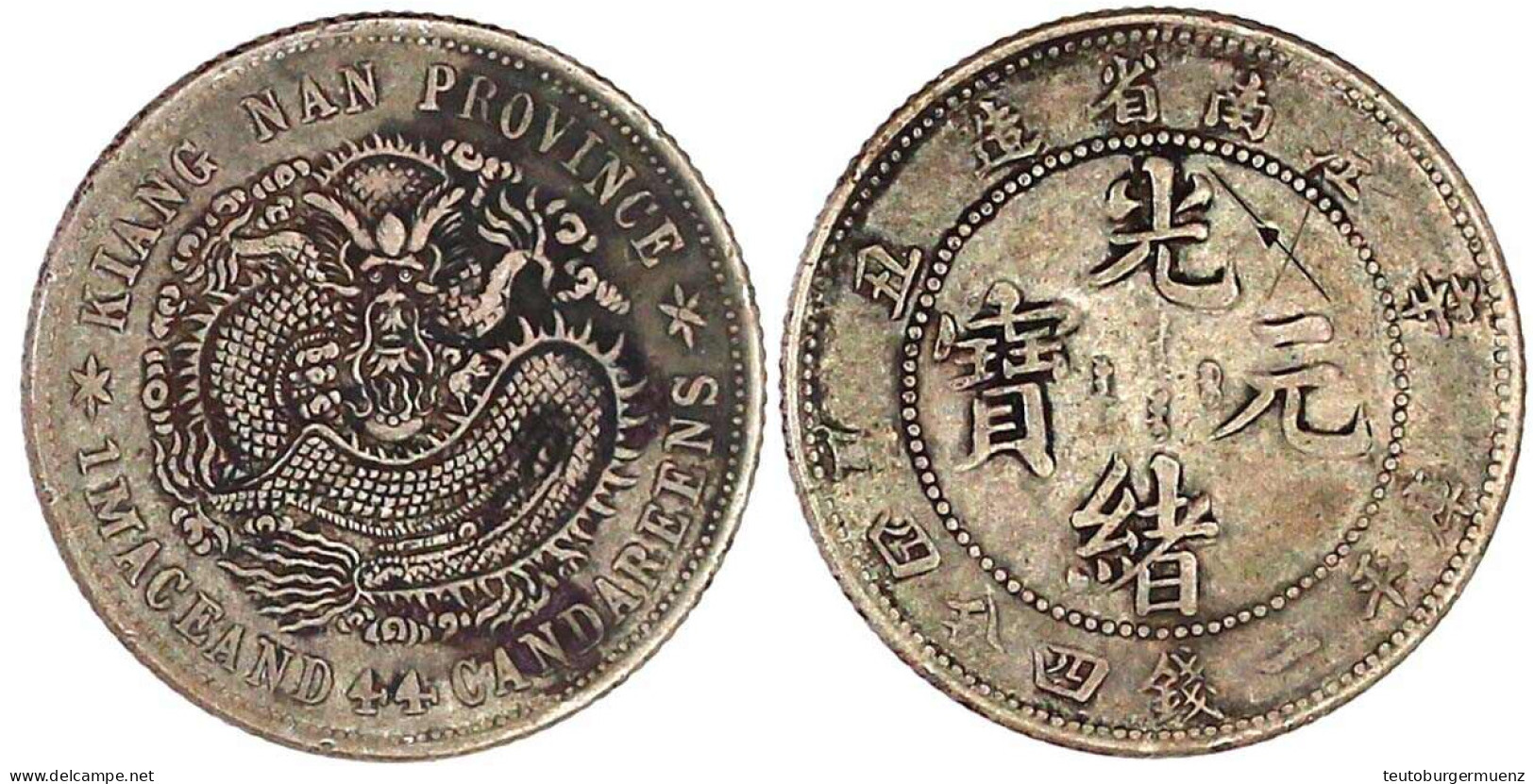 20 Cents Jahr Hsin Chou = 1901 Provinz Kiangnan. Sehr Schön, Kratzer. Lin Gwo Ming 245. - China