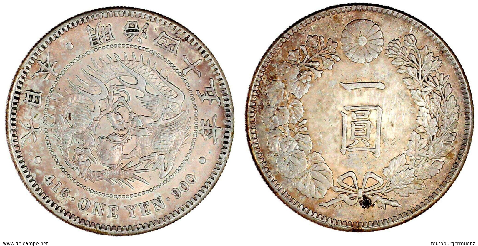 Yen Jahr 45 = 1912. Vorzüglich. Yeoman A25.3. - Japan