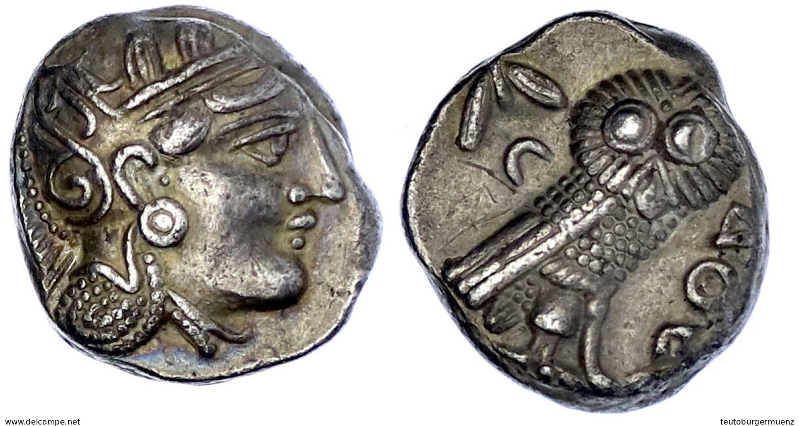 Tetradrachme 353/294 V. Chr. Kopf Der Athena R./Eule. 16,88 G. Unbekannte östliche Münzstätte. Vorzüglich Vgl. Davissons - Griechische Münzen