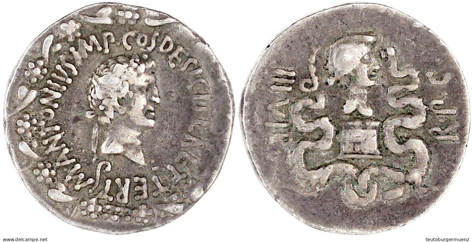 Cistophorische Tetradrachme 39 V. Chr. Ephesos. 11,51 G. Sehr Schön. RPC 2201. Sydenham 1197. - Autres & Non Classés