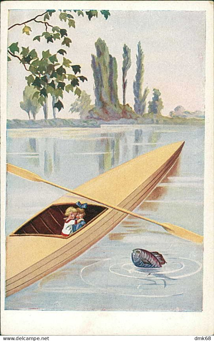 W.S.S.B. 1910s POSTCARD - SPORT - KIDS & CANOE - N. 5967 (5435) - Feiertag, Karl