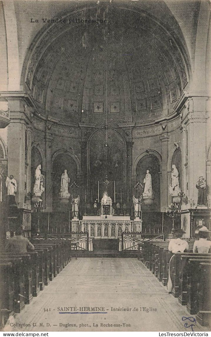 FRANCE - Coulanges La Vineuse (Yonne) - Vue De L'intérieur De L'église - Vue Générale - Carte Postale Ancienne - Coulanges La Vineuse