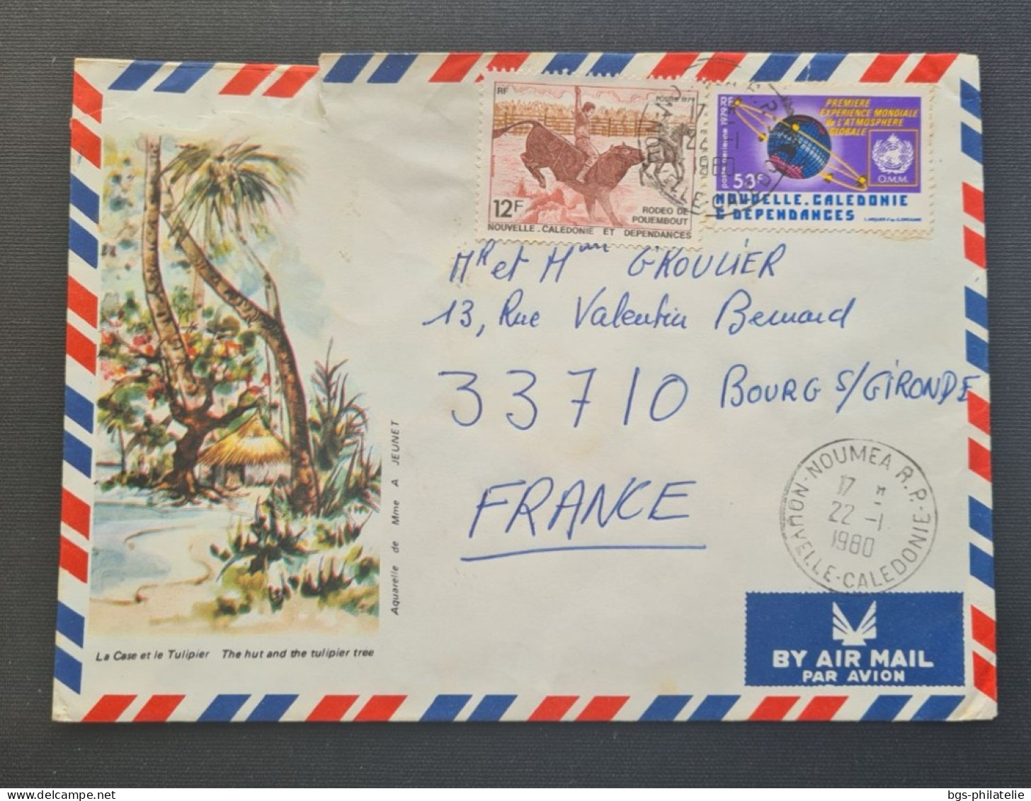 Nouvelles Calédonie,  Timbres Numéros 433 Et PA 190 Sur Lettre. - Brieven En Documenten