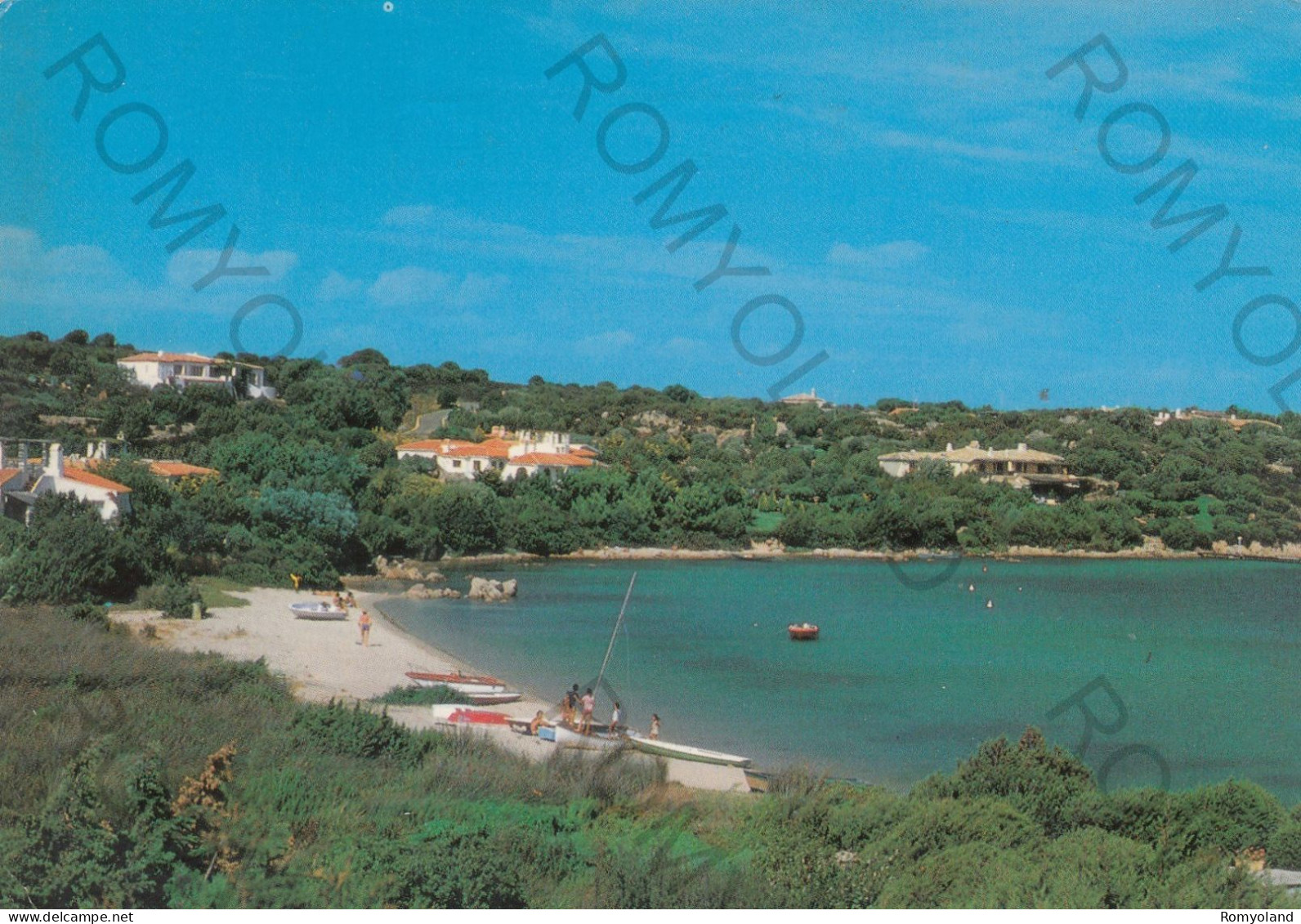 CARTOLINA  C3 PORTO CERVO,SASSARI,SARDEGNA-COSTA SMERALDA-MARE,ESTATE,VACANZA,SPIAGGIA,LUNGOMARE,VIAGGIATA 1987 - Sassari