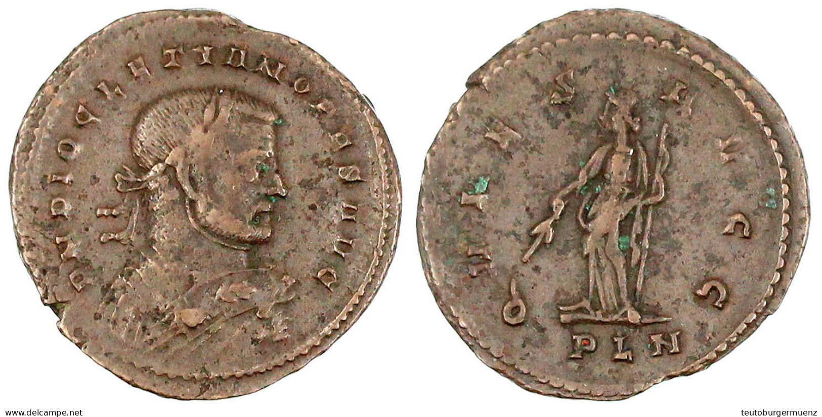 Follis, Als Senior Augustus, 307, London. Belorb., Gepanzertes Brb. R./QVIES AVGG PLN. Quies Steht L. 5,77 G. Sehr Schön - Sonstige & Ohne Zuordnung