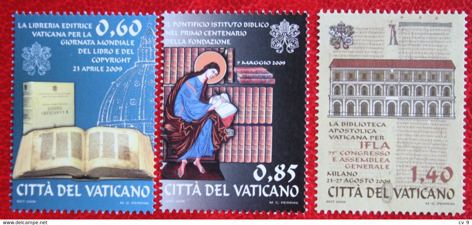 World Book Day Library 2009 Mi 1642-1644 Yv 1495-1497 POSTFRIS / MNH / **  VATICANO VATICAN VATICAAN - Ungebraucht