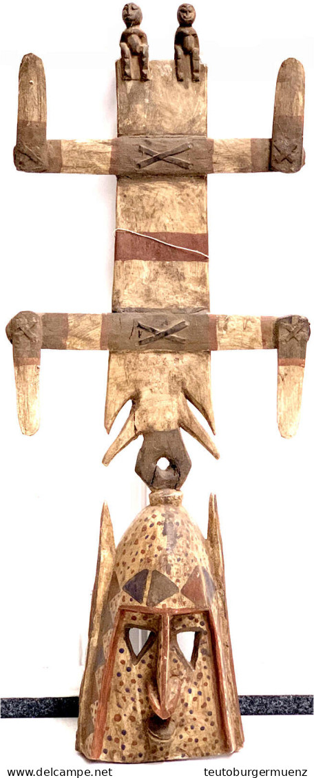 Mali, Stamm Der Dogon: Kanaga (Tanzmaske Für Den Transport Der Seelen Der Ahnen). Holz, Höhe 103 Cm. KEIN VERSAND/NO SHI - Andere & Zonder Classificatie