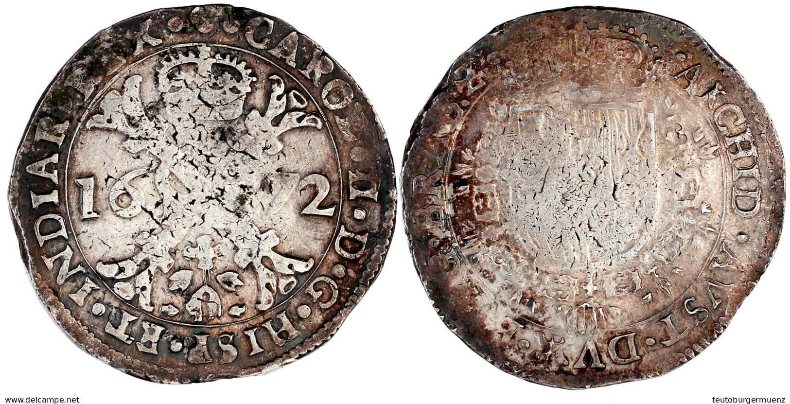 Patagon 1672, Brüssel. 27,87 G. Sehr Schön, Prägeschwäche. Delmonte 347. - Sonstige & Ohne Zuordnung