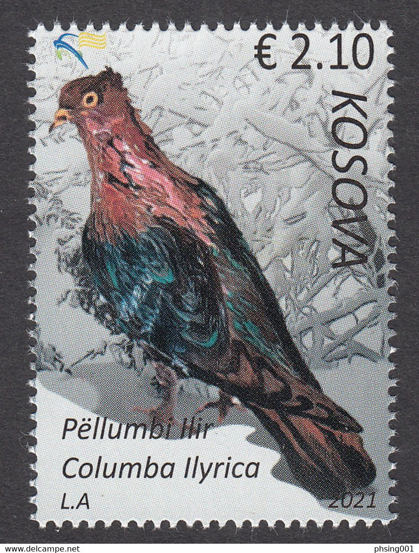 Kosovo 2021 Fauna Birds Pigeon Columba Ilyrica MNH - Kosovo