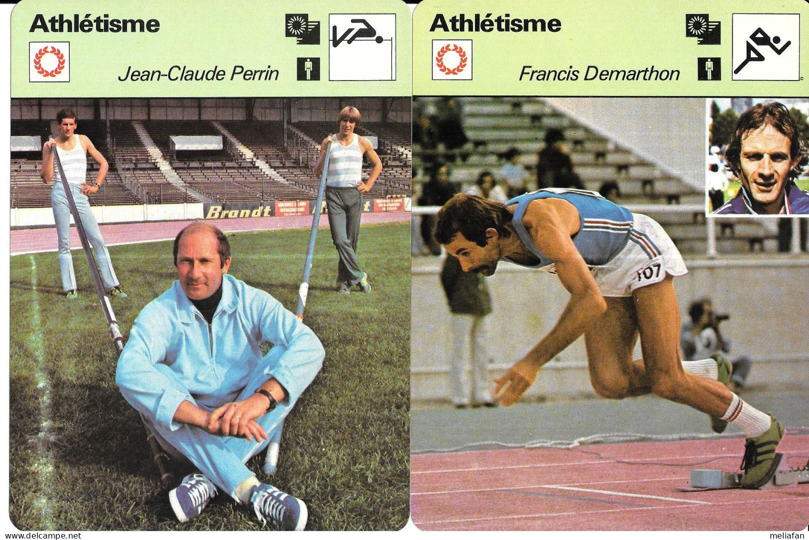 GF1895 - FICHES RENCONTRE - ROBERT BOBIN - PIERRE COLNARD - JEAN CLAUDE PERRIN - FRANCIS DEMARTHON - Leichtathletik