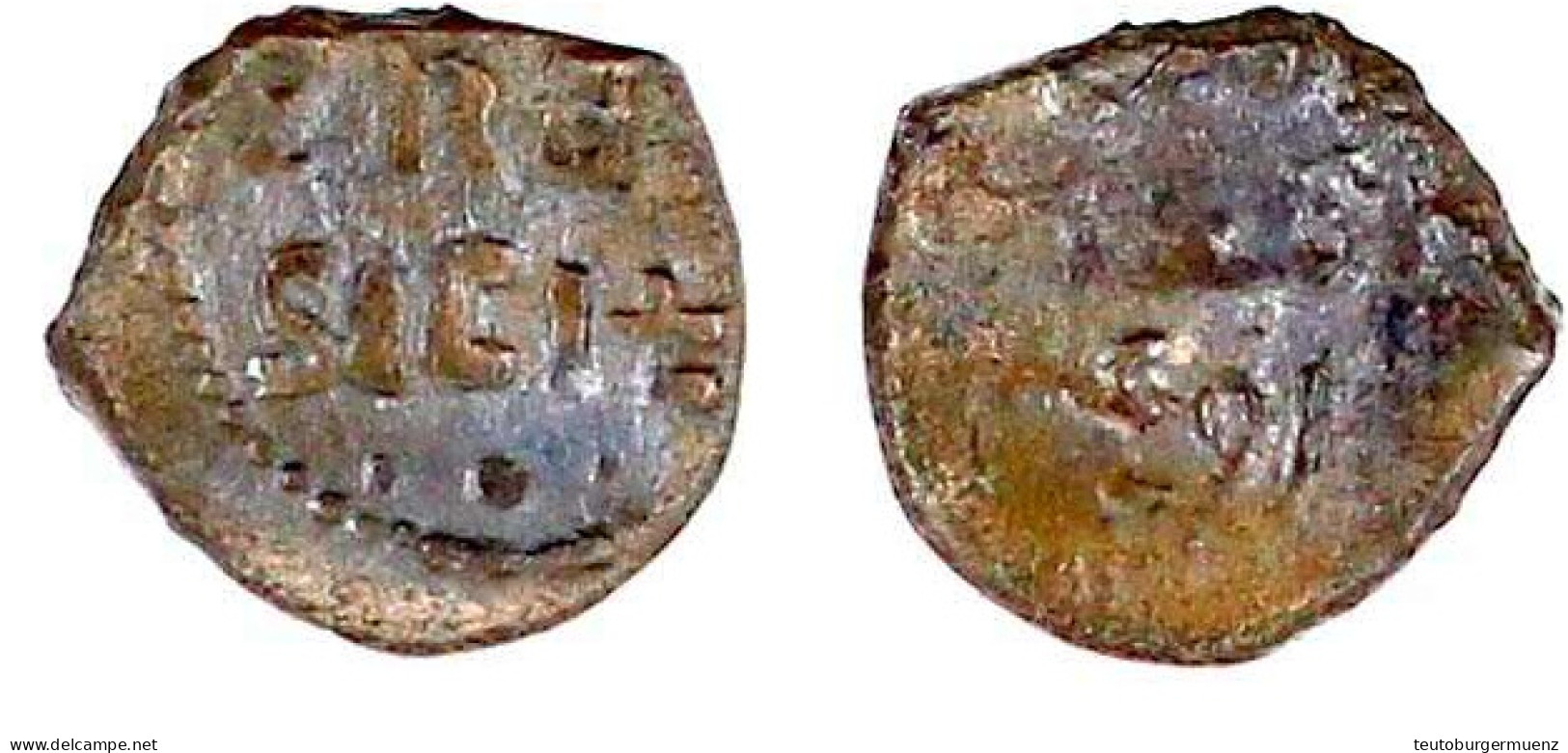 Kupfer 1/4 Tercenarius Dezember 1194/1195, Palermo. Arabische Legende Für "Henricus Caesar Augustus"/Z REX SICIL. Gutes  - Sicilia