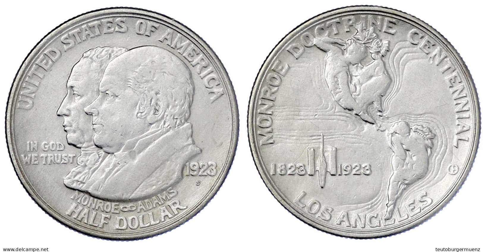 1/2 Dollar Monroe Doctrine 1923 S, San Francisco. Vorzüglich, Etwas Berieben. Krause/Mishler 153. - Sonstige & Ohne Zuordnung