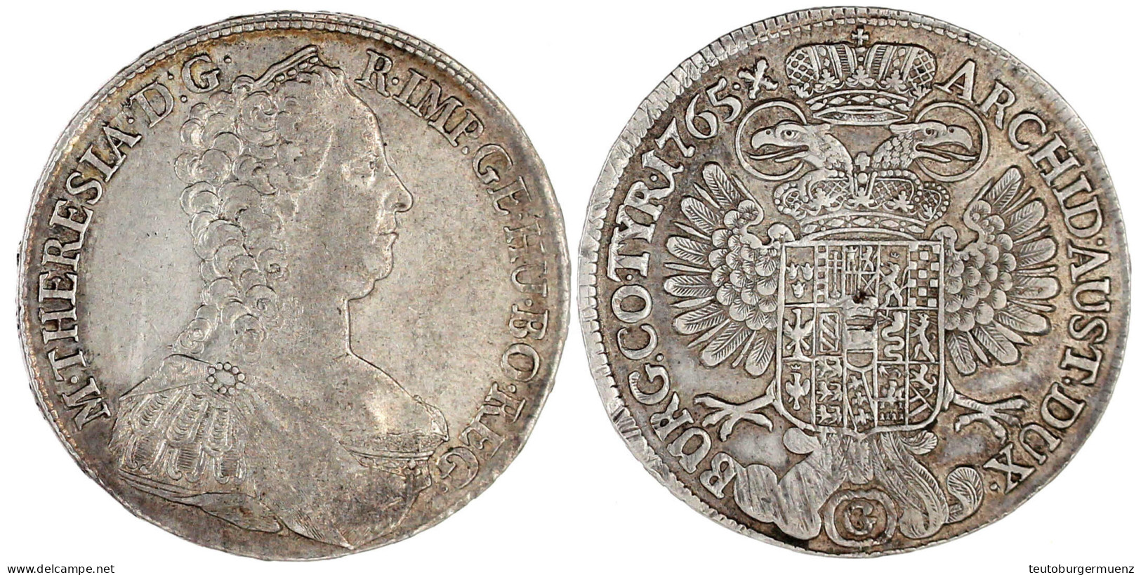 Konventionstaler 1765 SC/G, Günzburg. 27,95 G. Sehr Schön/vorzüglich. Herinek 492. Davenport. 1147. - Gold Coins