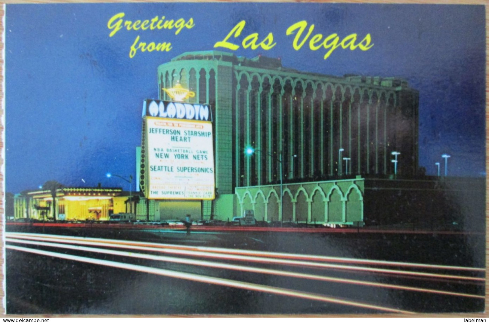 USA US NEVADA SINCITY LAS VEGAS ALADDIN CASINO HOTEL POSTCARD CARTE POSTALE POSTKARTE CARTOLINA ANSICHTSKARTE - Las Vegas