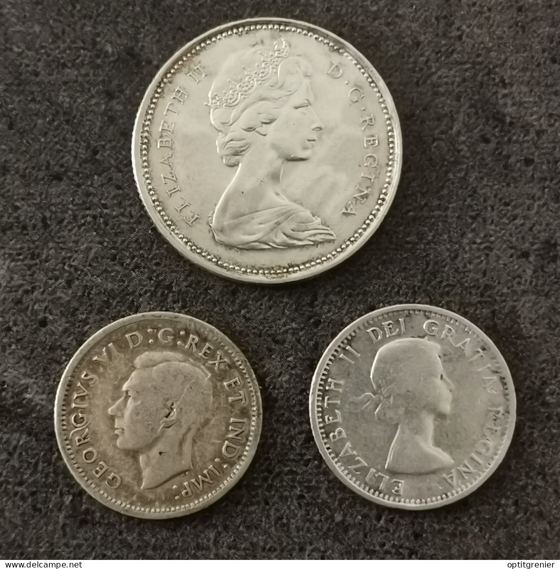 LOT 3 * MONNAIES ARGENT CANADA 25 Cents 1965 10 Cents 1940 1953 (référence Lot N°26) / SILVER - Canada