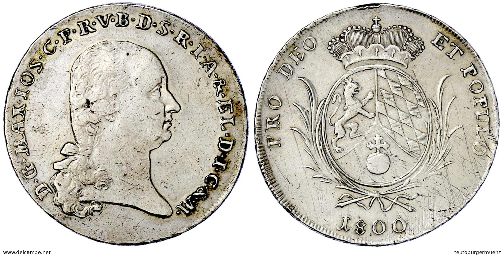 Konventionstaler 1800. 27,78 G. Gutes Sehr Schön, Justiert, Selten. Thun 32. AKS 4. Hahn 427. - Pièces De Monnaie D'or