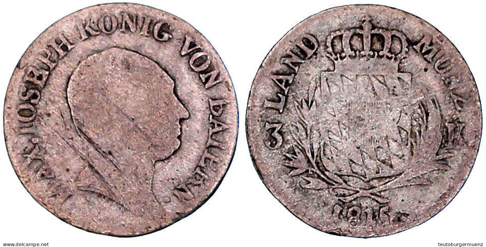 3 Kreuzer 1815. Schön, äußerst Seltener Jahrgang. AKS 53 (LP). Jaeger 9. - Pièces De Monnaie D'or