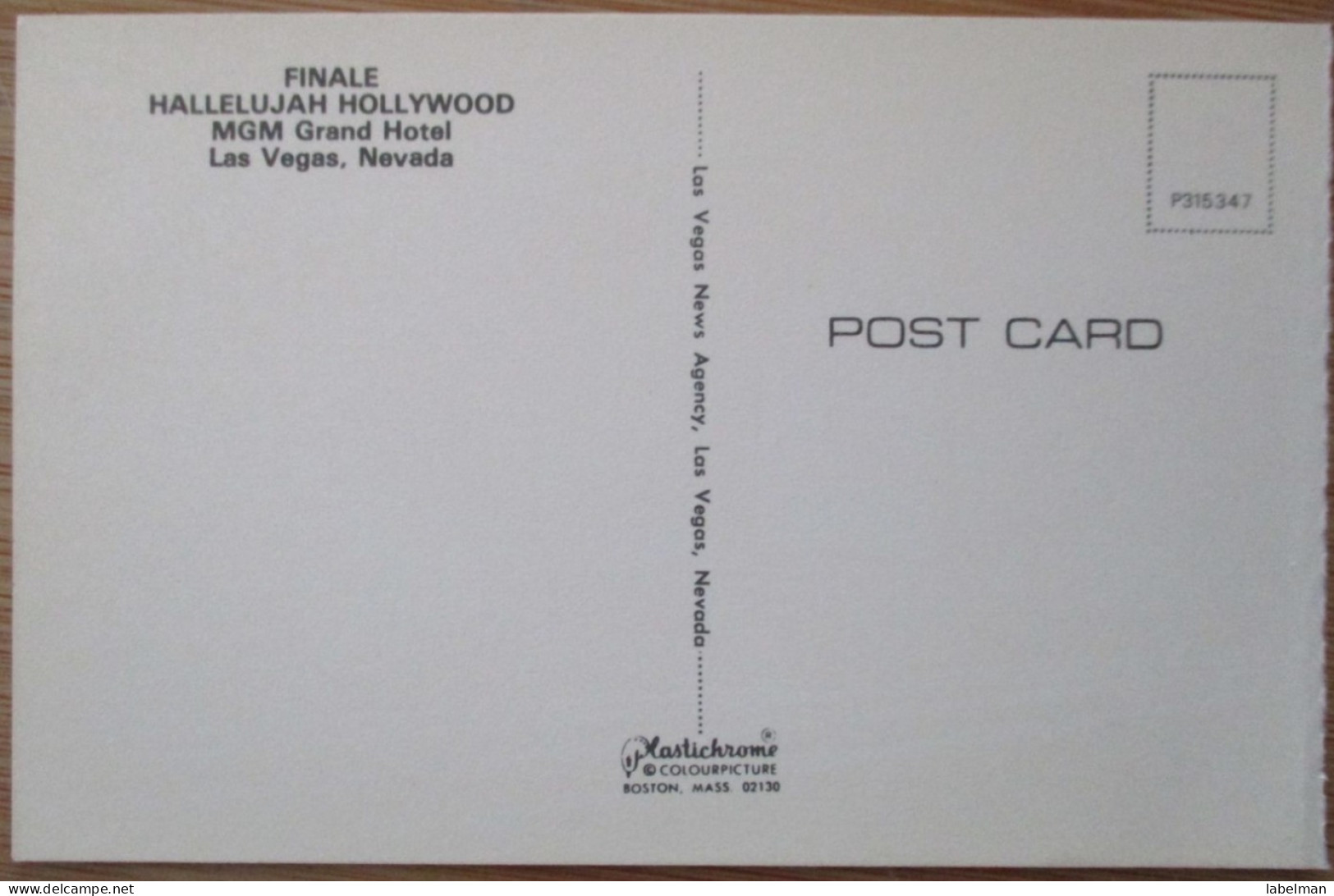 USA US NEVADA SINCITY LAS VEGAS MGM GRAND CASINO HOTEL POSTCARD CARTE POSTALE POSTKARTE CARTOLINA ANSICHTSKARTE - Las Vegas