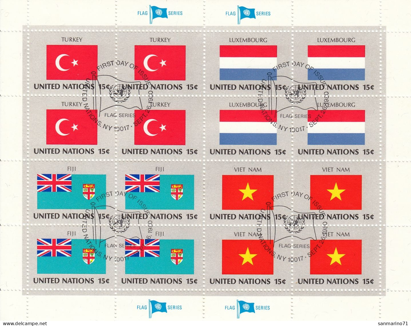 UNITED NATIONS New York 348-351,used - Timbres