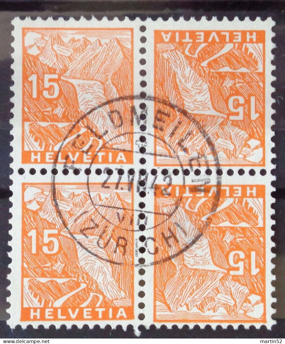 Kehrdruck 1935: ((Buchdruck) Zu+Mi K30 Im Block Mit ⊙  FELDMEILEN 27.VI.42 (Zu CHF 24.00) - Tete Beche