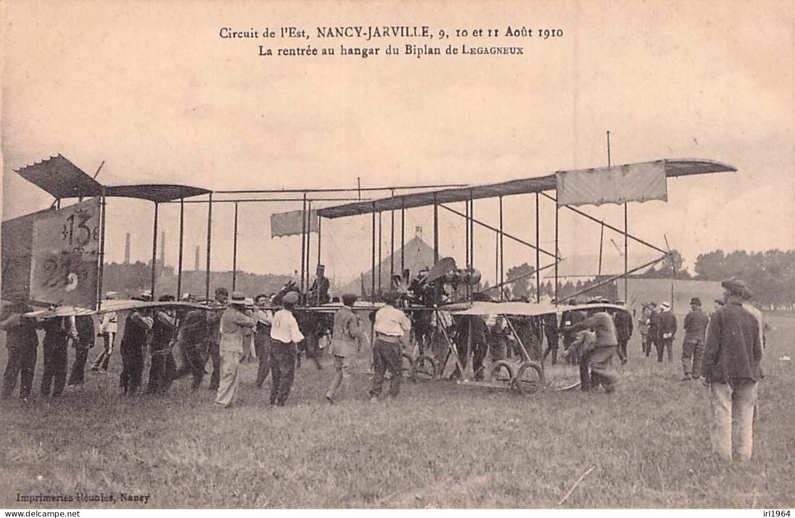 CIRCUIT DE L'EST NANCY JARVILLE LA RENTREE AU HANGAR DU BIPLAN DE LAGAGNEUX - Aerodrome