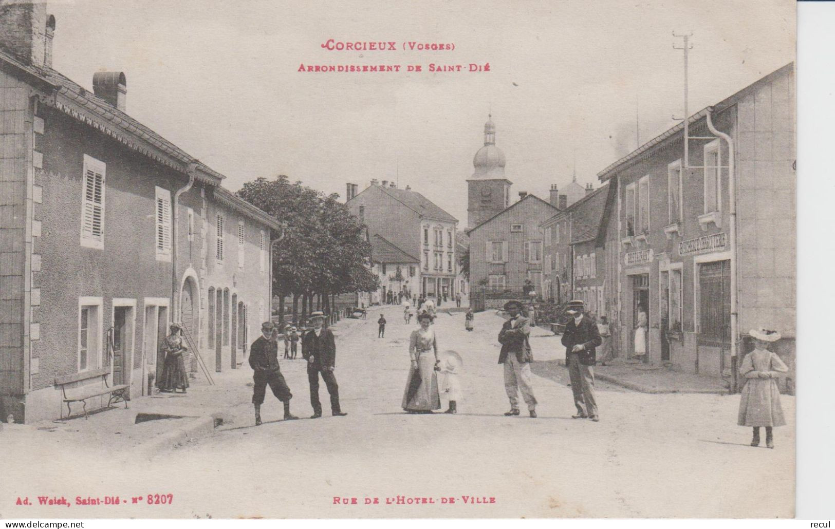 VOSGES - CORCIEUX - Rue De L'Hôtel De Ville  ( - Belle Animation ) - Corcieux