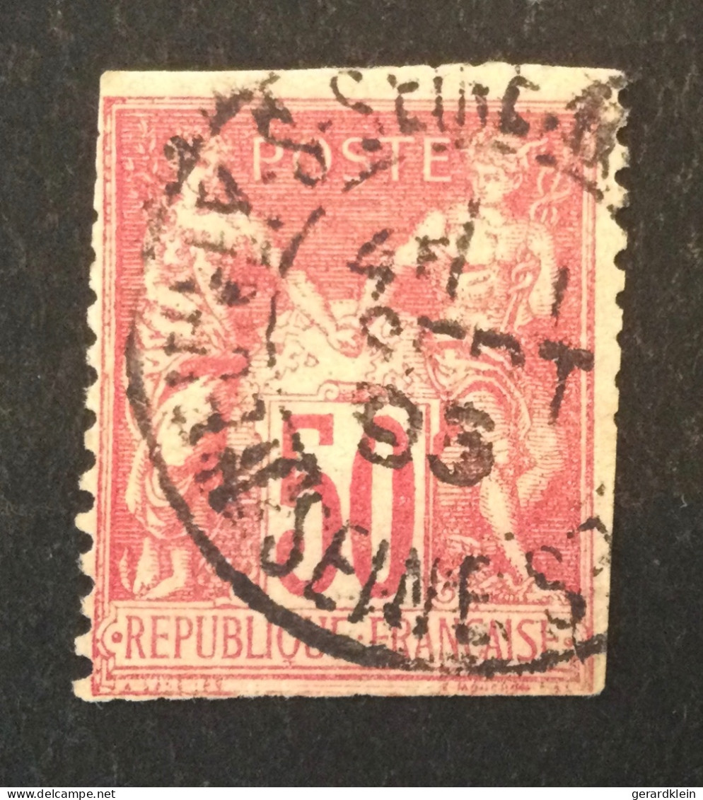 Num. 104 - 50 Cent - Type Sage , Oblitéré - 1898-1900 Sage (Tipo III)