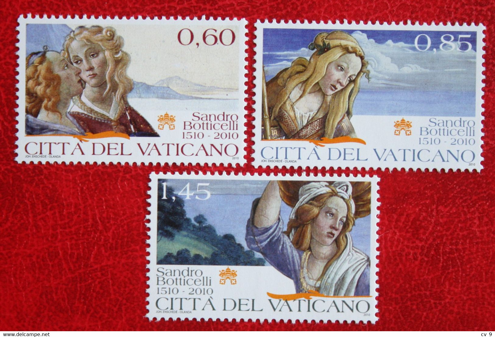 Sandro Botticelli Art Painting 2010 Mi 1661-1663 Yv 1516-1518 POSTFRIS / MNH / **  VATICANO VATICAN VATICAAN - Unused Stamps