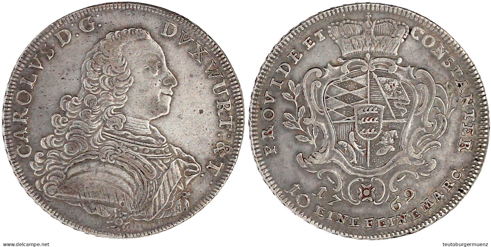 Konventionstaler 1769, Stuttgart. 27,84 G. Sehr Schön. Klein/Raff 370. Davenport. 2866. - Pièces De Monnaie D'or