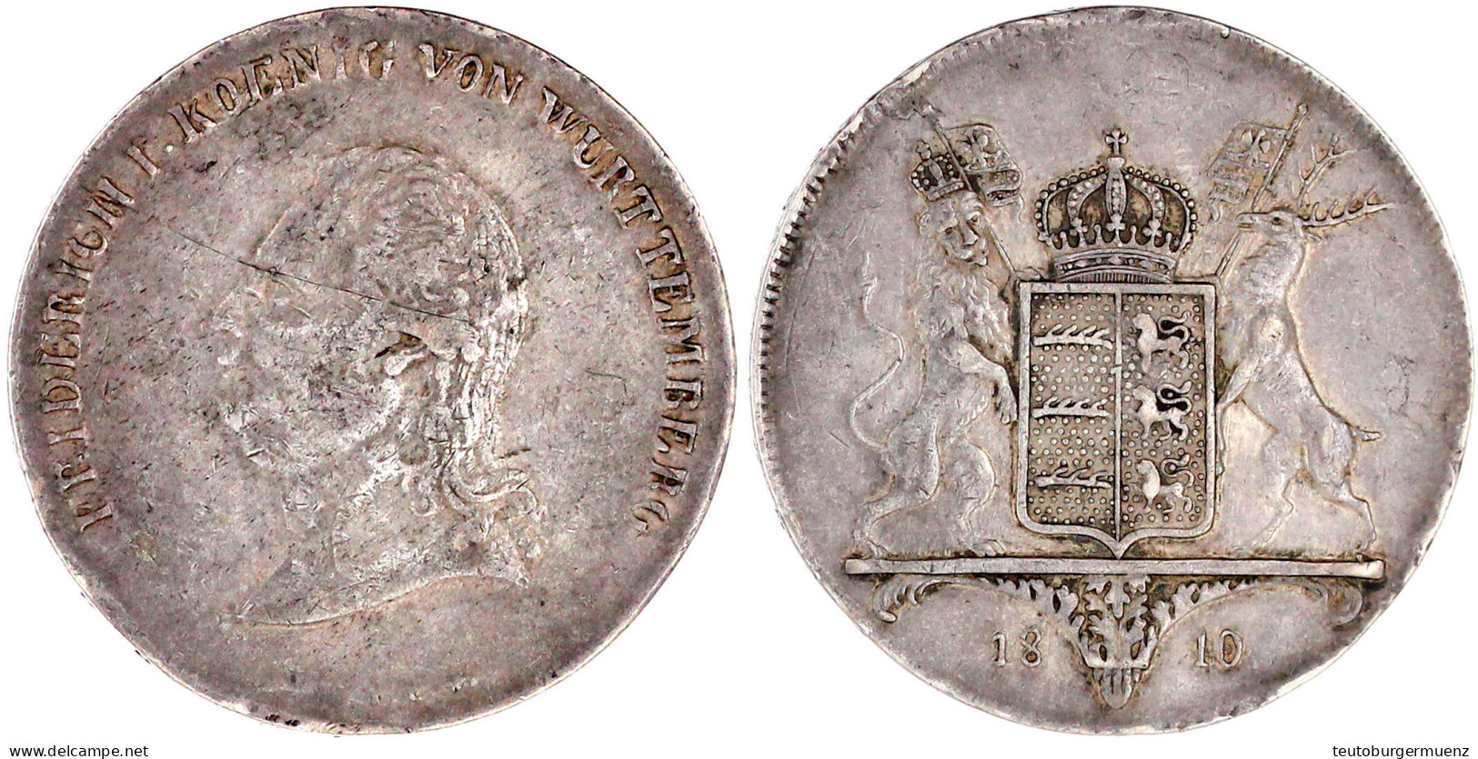 Kronentaler 1810 ILW. Großer Kopf. Sehr Schön, Leichter Kratzer Und Randfehler. Jaeger 22. Thun 423. AKS 33. - Pièces De Monnaie D'or