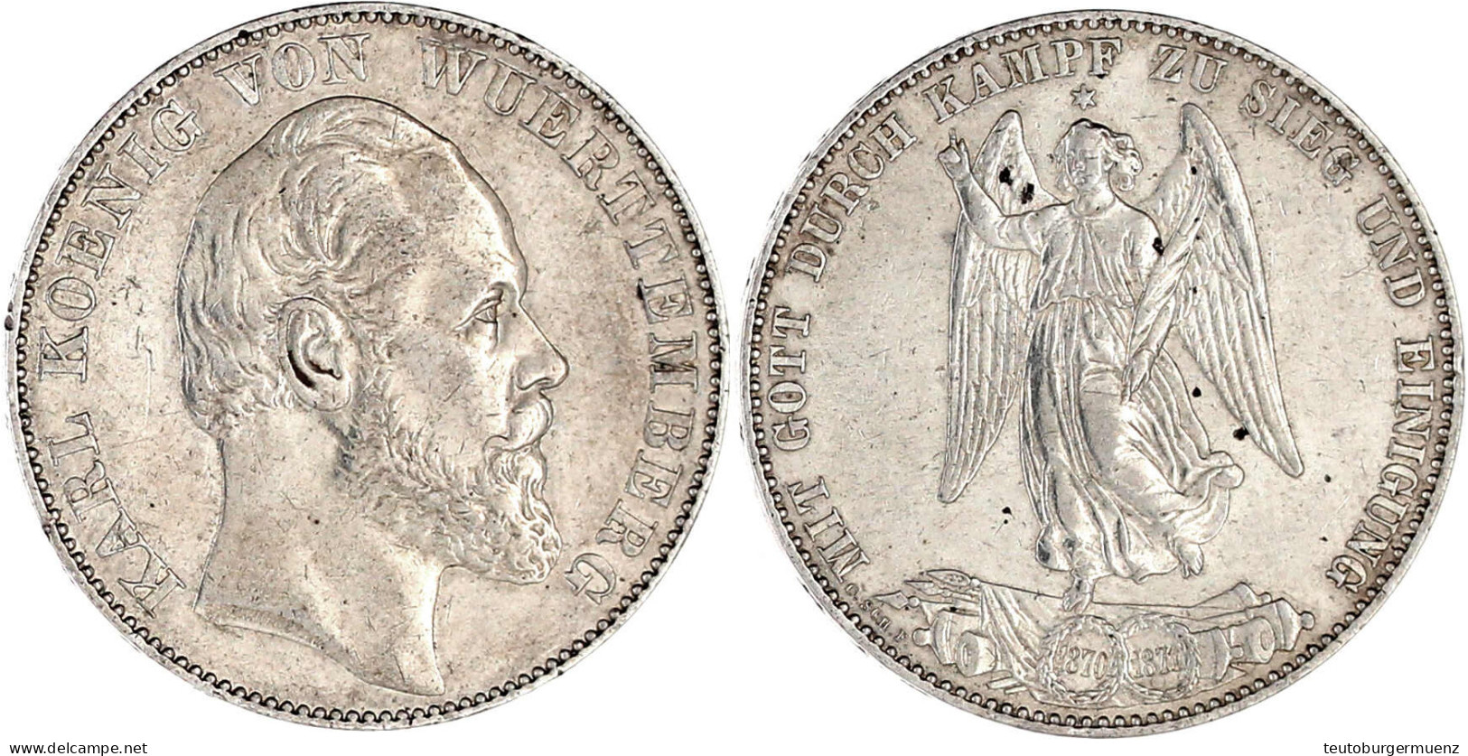 Siegestaler 1871. Sehr Schön. Jaeger 86. Thun 443. AKS 132. - Pièces De Monnaie D'or