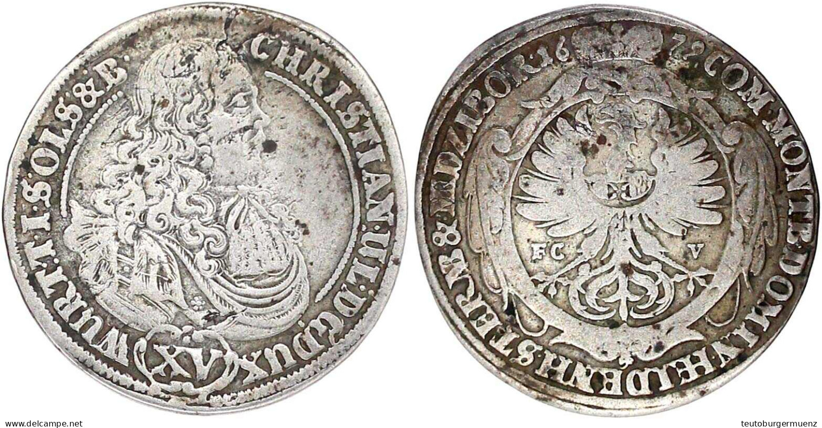 15 Kreuzer 1679 FCV. Fast Sehr Schön, Kl. Schrötlingsfehler, Selten. Fr.u.S. 2357. - Pièces De Monnaie D'or