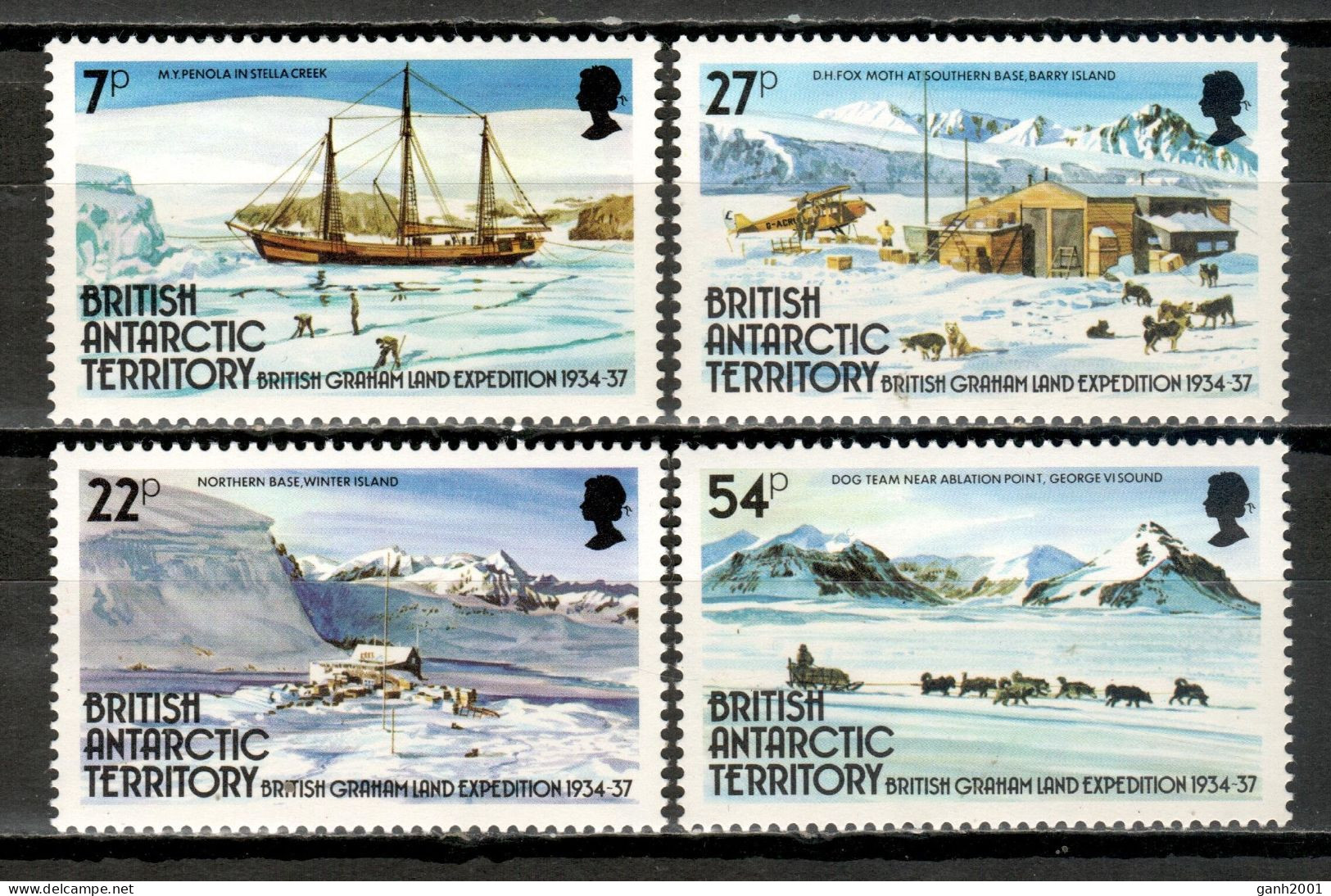 British Antarctic Territory 1985 / Graham Land Expedition Ship Airplane MNH Expedición En La Antártida / Cu17628  1-42 - Polar Explorers & Famous People