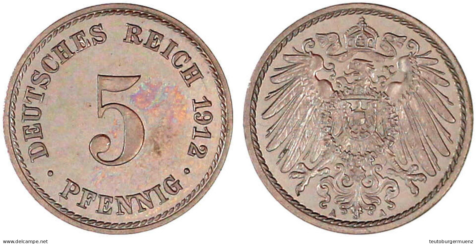 1912 A. Polierte Platte, Zaponiert, Selten. Jaeger 12. - Sonstige & Ohne Zuordnung