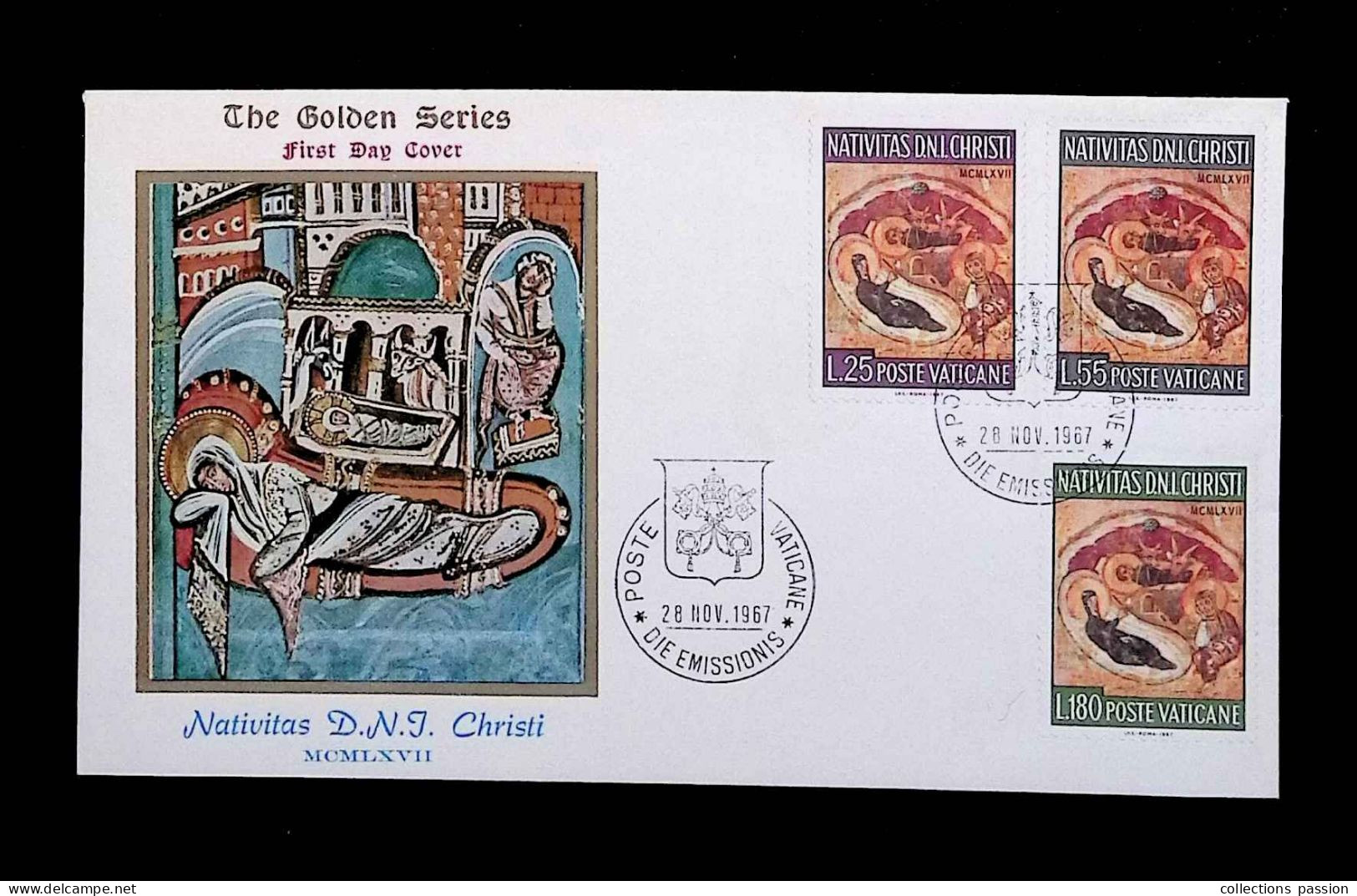 CL, FDC, Premier Jour, Poste Vaticane, 28 Nov. 1967, Vatican, The Golden Series, Nativas D.N.J. Christi - Covers & Documents