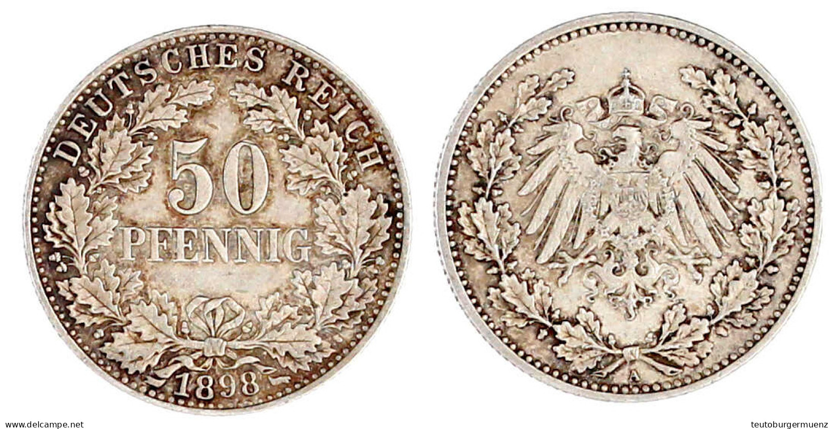 1898 A. Vorzüglich, Kl. Kratzer, Schöne Patina. Jaeger 15. - Other & Unclassified