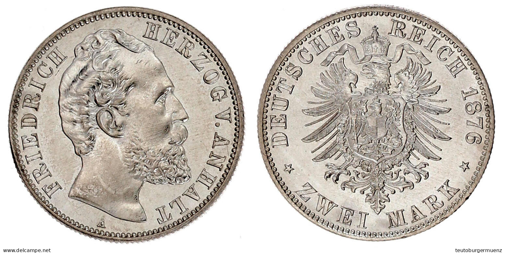 2 Mark 1876 A. Vorzüglich/Stempelglanz, Selten In Dieser Erhaltung. Jaeger 19. - Autres & Non Classés