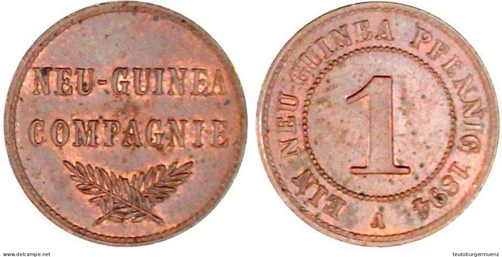 1 Neuguinea Pfennig 1894 A. Vorzüglich/Stempelglanz. Jaeger 701. - German New Guinea