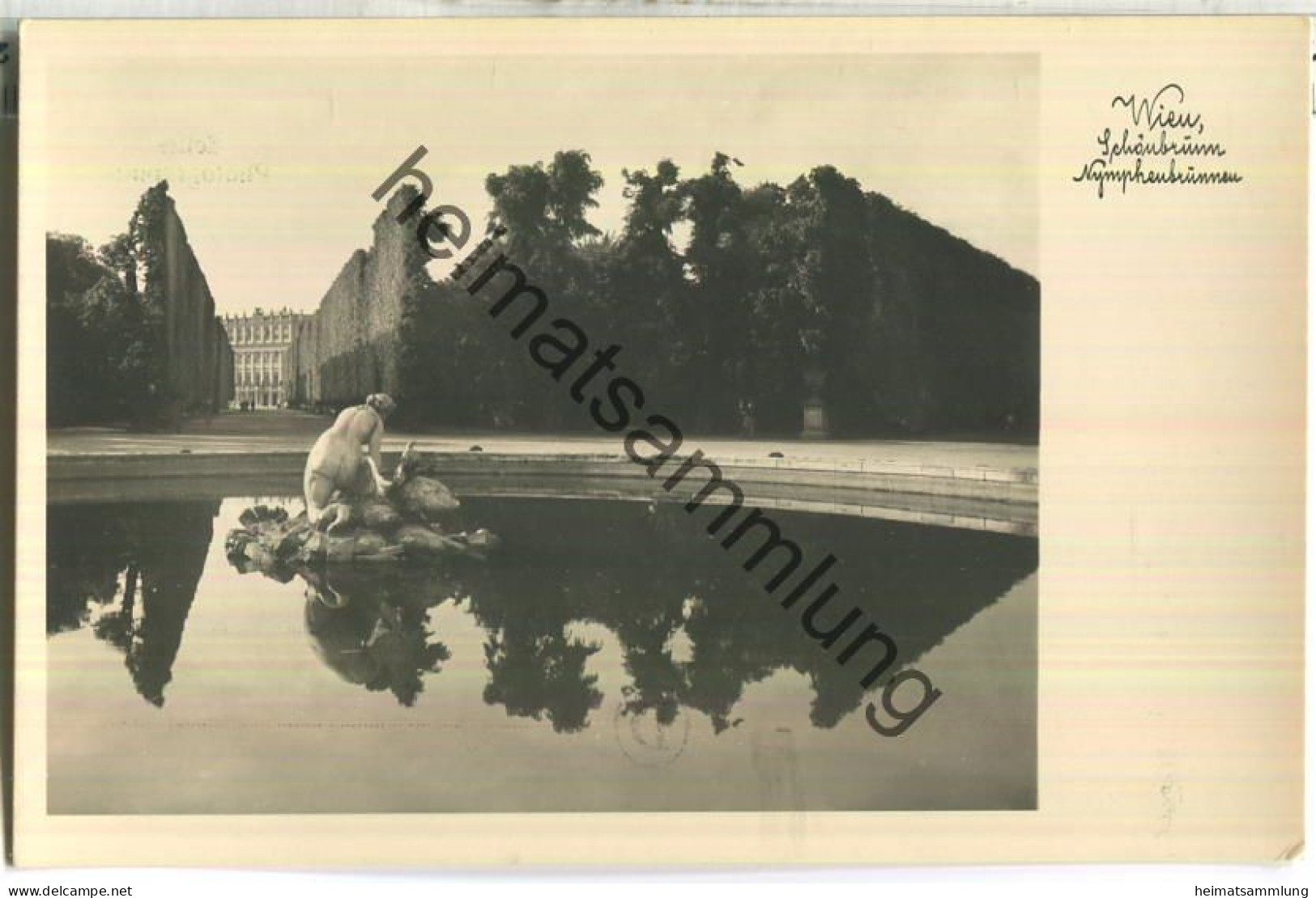 Wien - Schönbrunn - Nymphenbrunnen - Foto-Ansichtskarte - Verlag Hilfswerk Für Den Ausbau Des Schönbrunner Tiergartens - Château De Schönbrunn