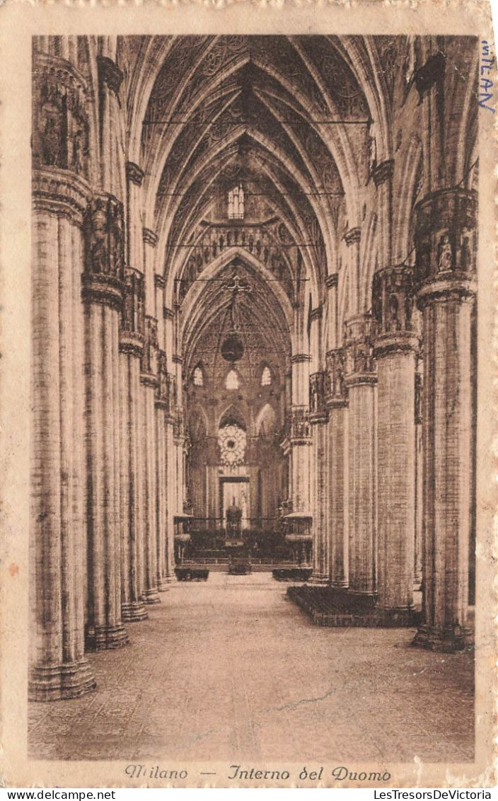 ITALIE - Milano - Interno De Duomo - Vue De L'intérieur De L'église - Vue Générale - Carte Postale Ancienne - Milano (Milan)