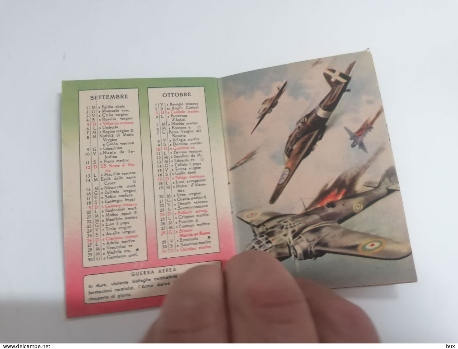 1943 VINCERE CALENDARIETTO MILITARE TASCABILE PERFETTO - Small : 1941-60