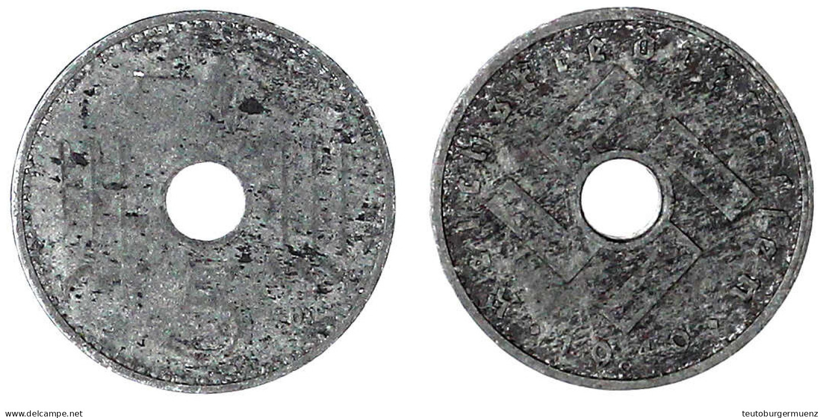 5 Pfennig 1940 G. Sehr Schön, äußerst Selten. Jaeger 618. - Other & Unclassified